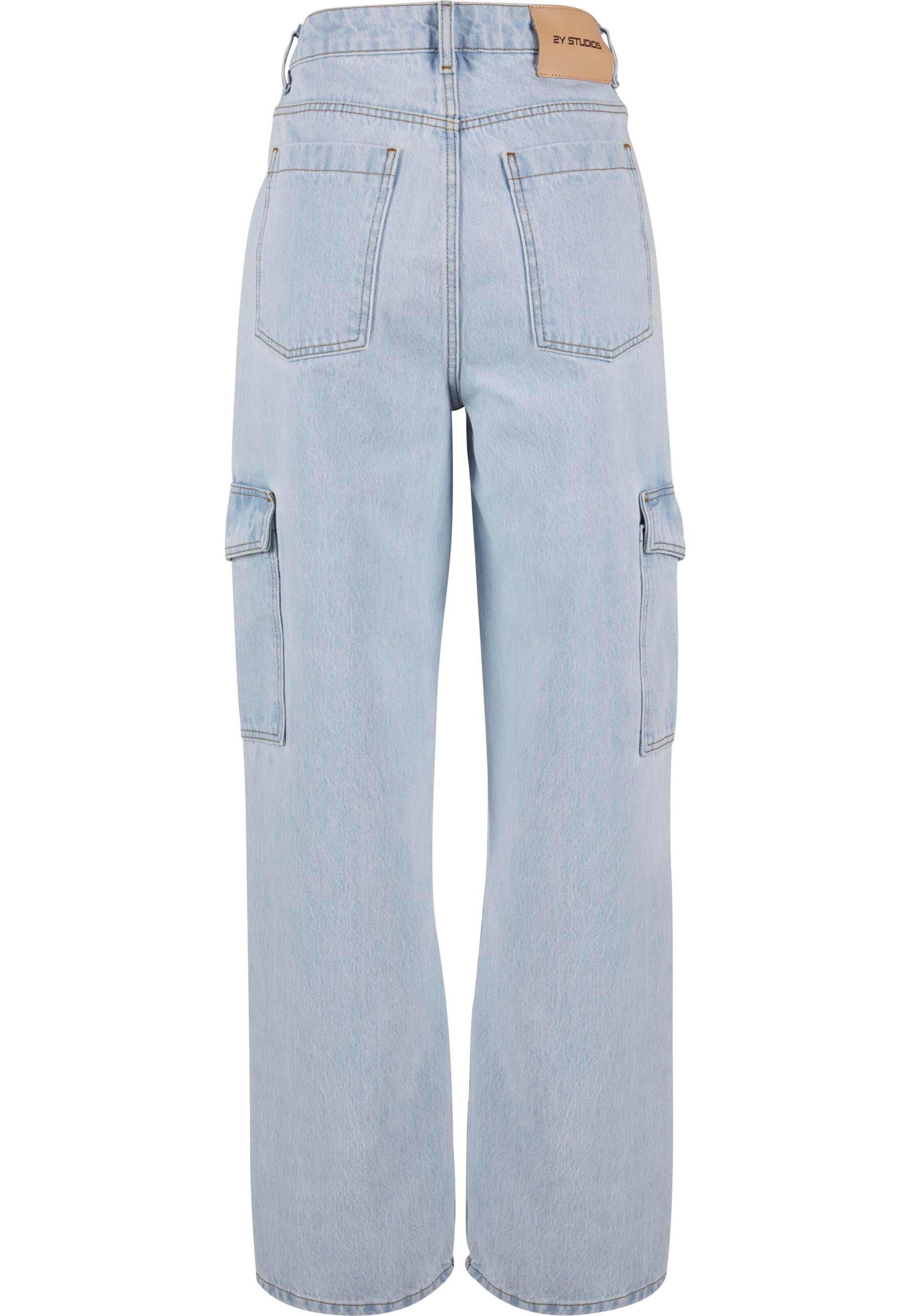 2Y Premium Loose fit Cargo jeans 'Lona' in Blue