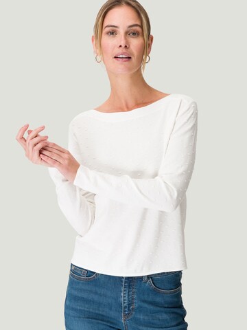 zero Sweater in White: front