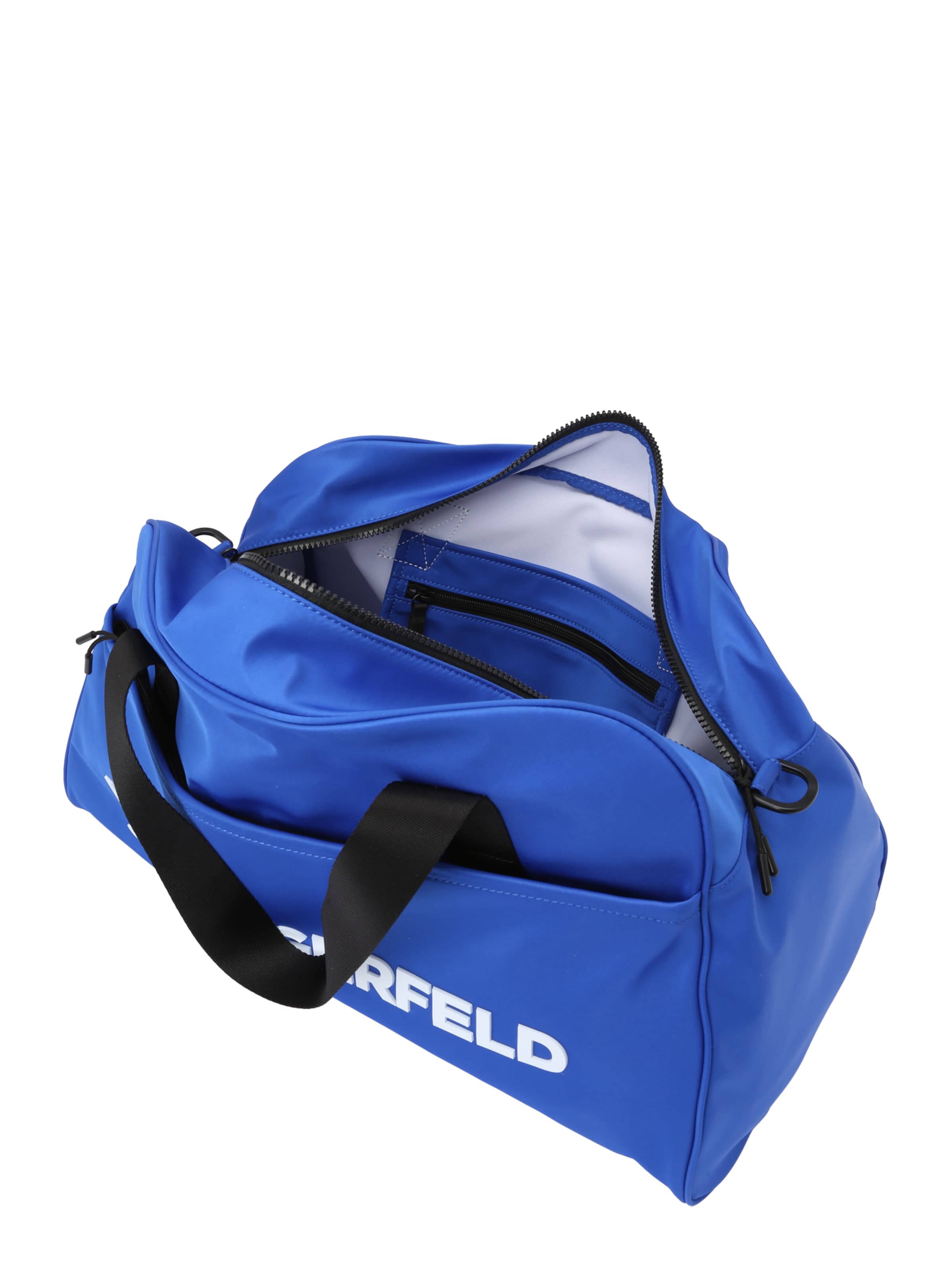 KARL LAGERFELD JEANS Potovalna torba | modra barva: zgoraj