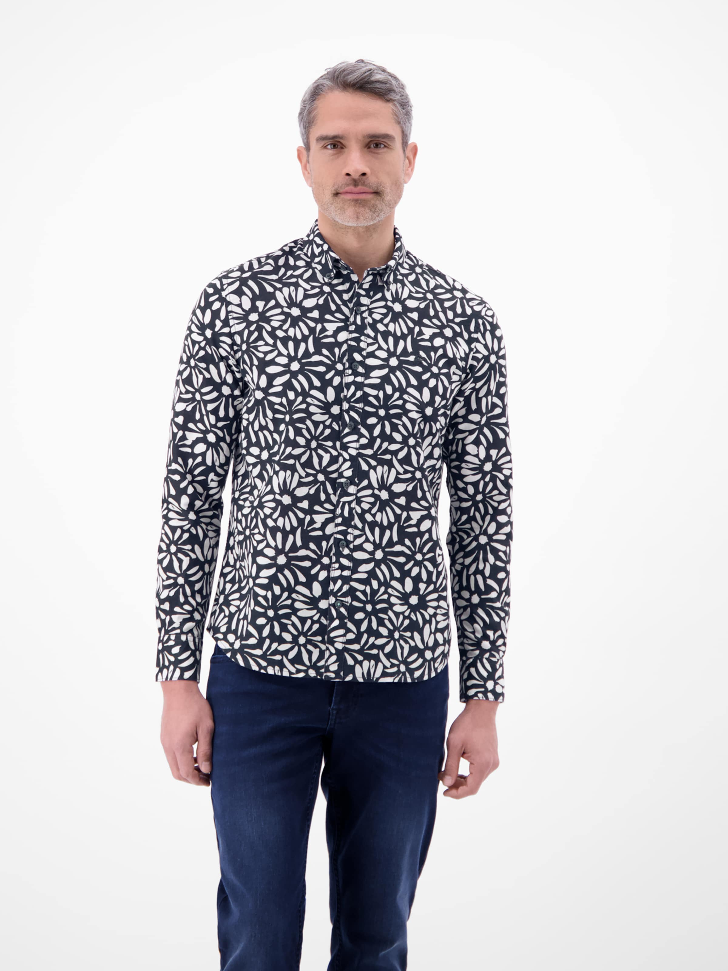 LERROS Regular fit Overhemd in Blauw