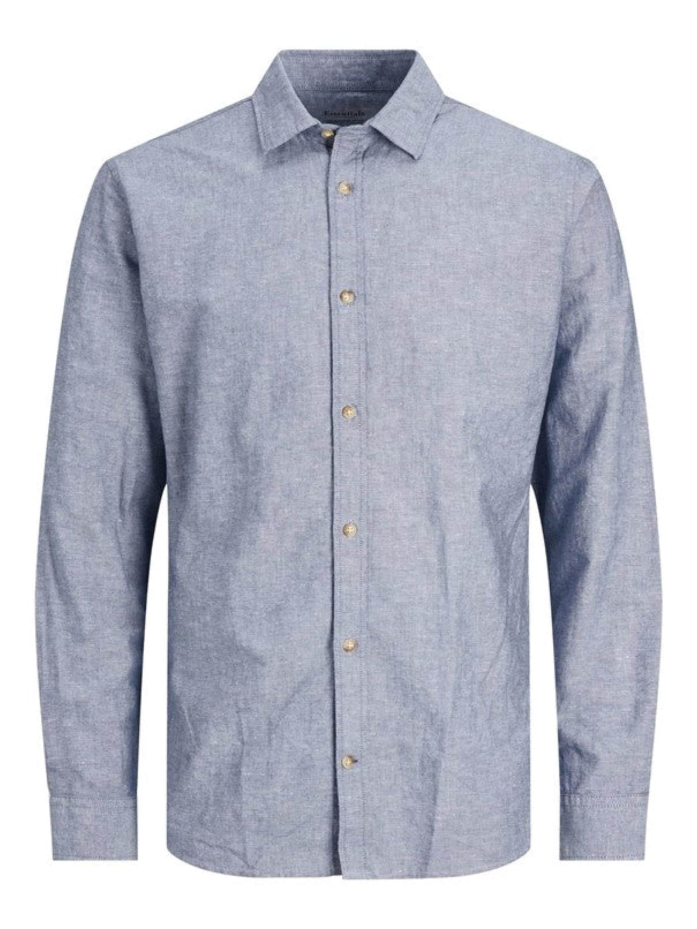 JACK & JONES Overhemd in de kleur Blauw denim, Productweergave