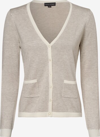 Franco Callegari Knit Cardigan in Beige: front