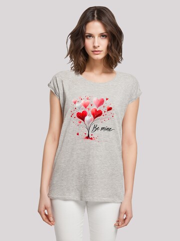 F4NT4STIC Shirt 'Herzbaum Be Mine!' in Grey: front