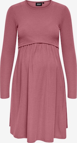 Only Maternity Jurk 'OLMMALAYA' in Roze: voorkant