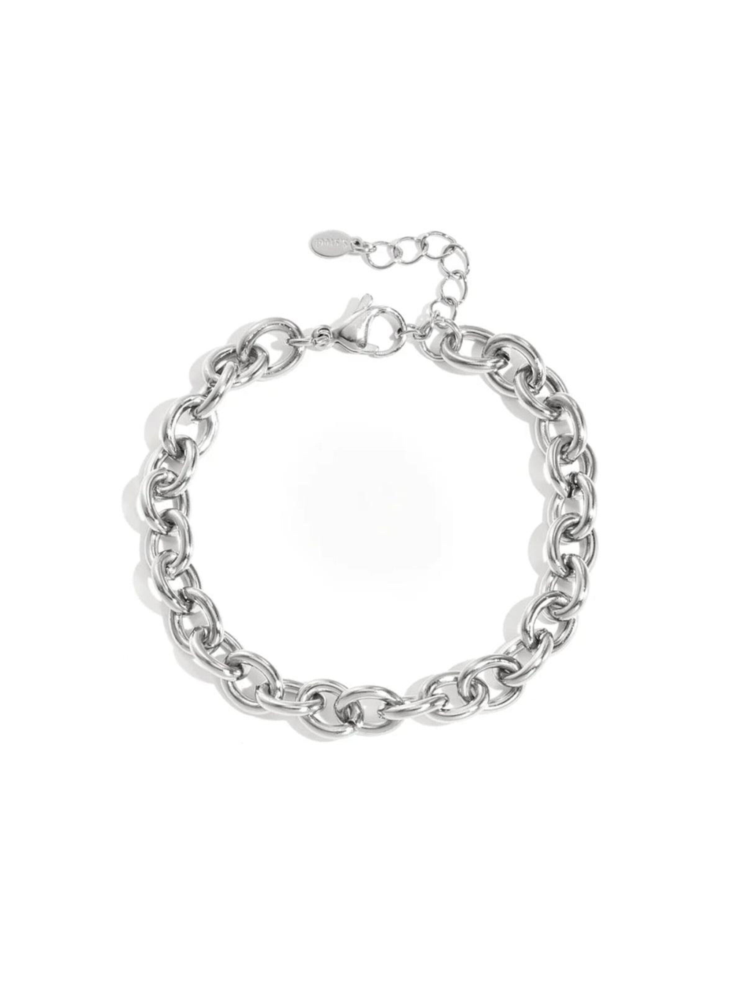 Braccialetto 'CHUNKY CHARM' di Cala Rose in argento: frontale