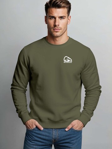 Neverless Sweatshirt 'Climbing Mountain' in Green