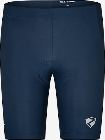 ZIENER Regular Workout Pants in Blue: front
