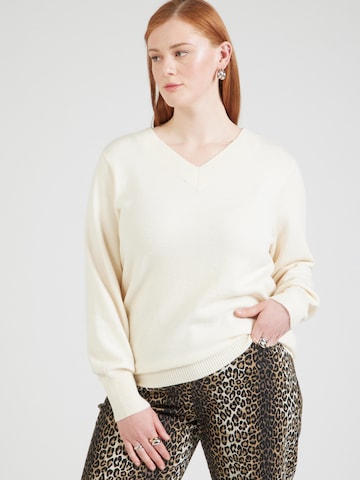 ONLY Carmakoma Pullover 'CARIBI' in Grau: Vorderseite