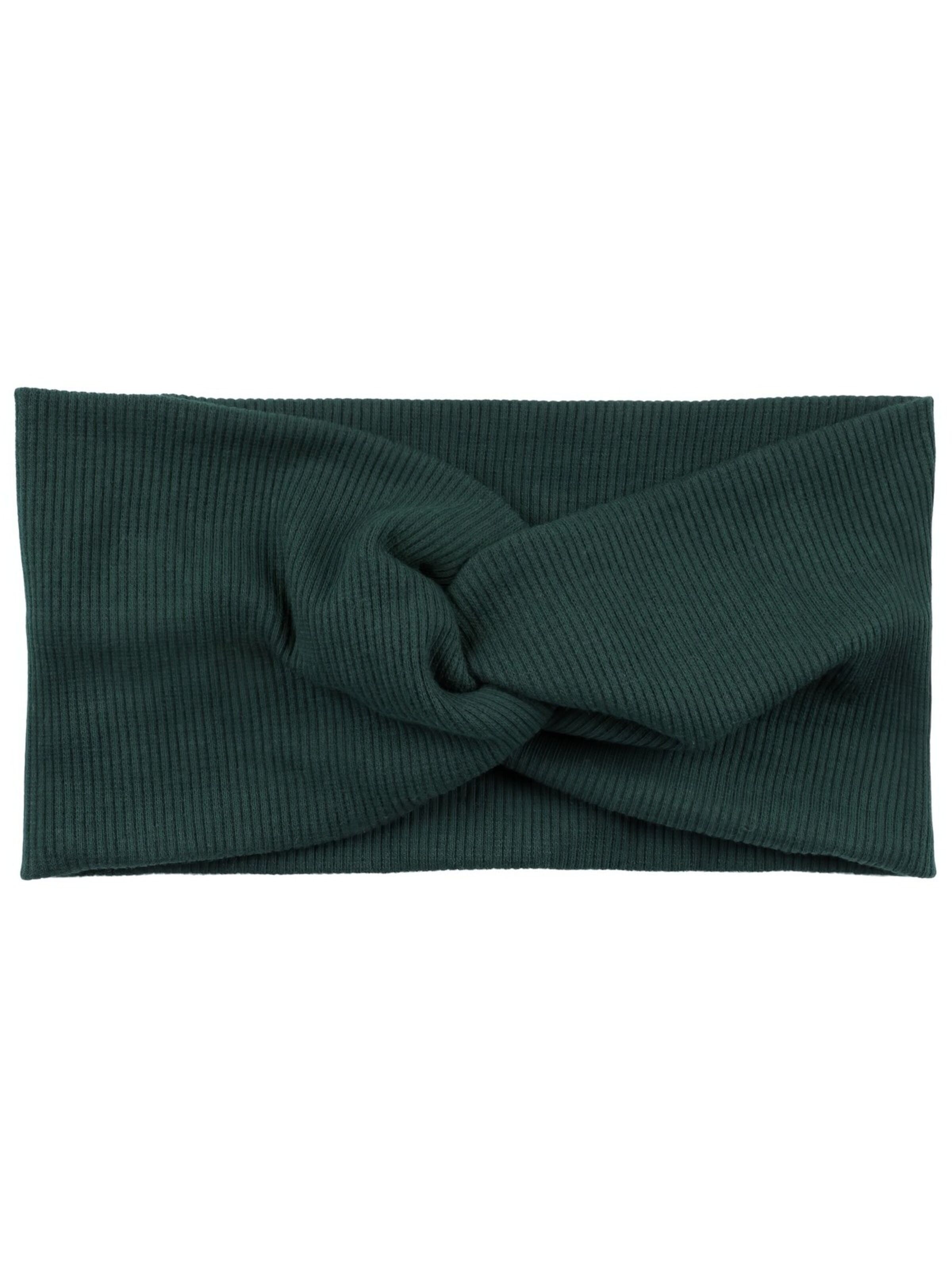 styleBREAKER Hair jewelry 'Feinripp Haarband gedreht' in Green: front