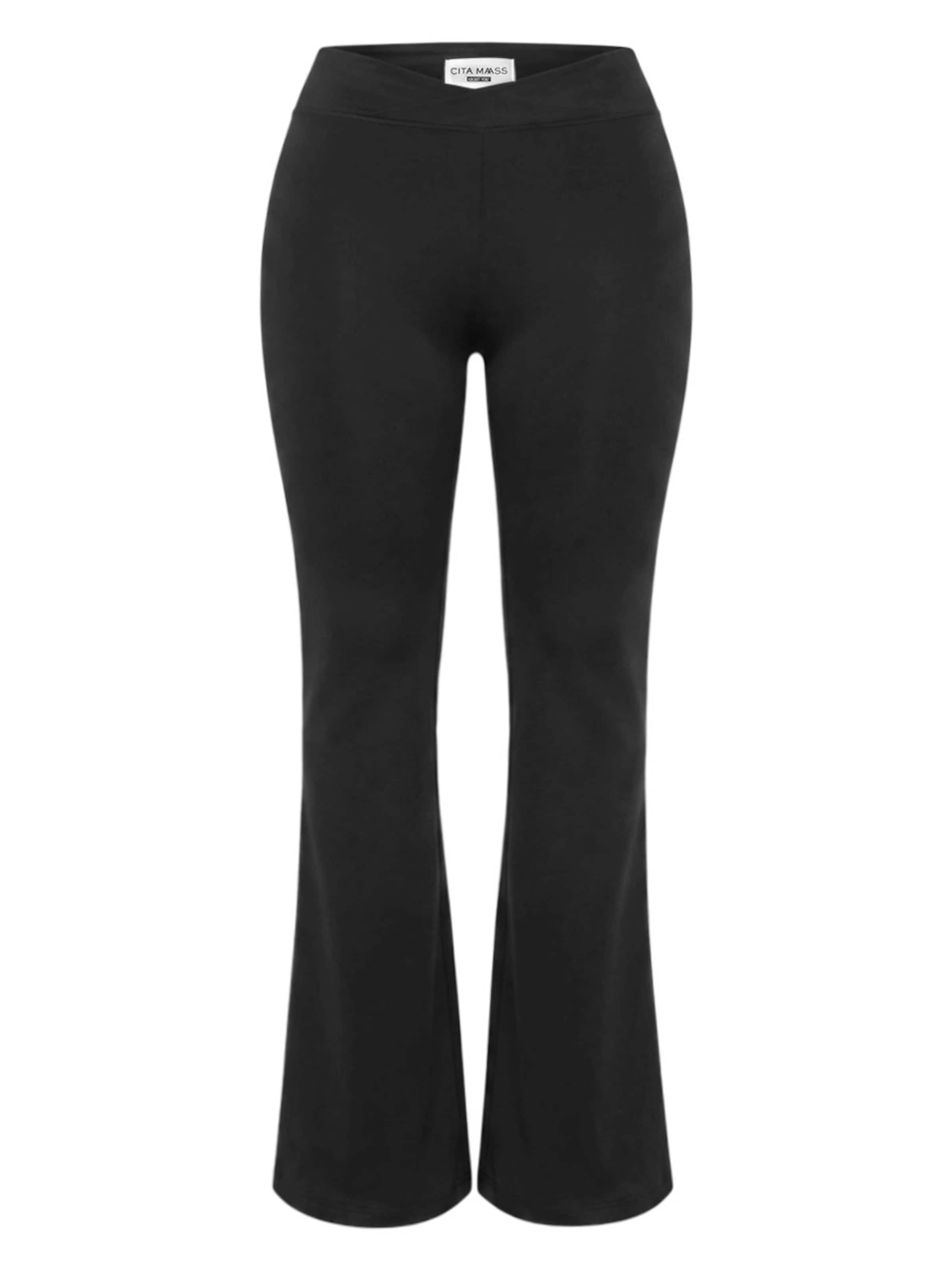 évasé Pantalon CITA MAASS en noir : devant