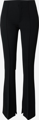 QS Flared Trousers in Black: front