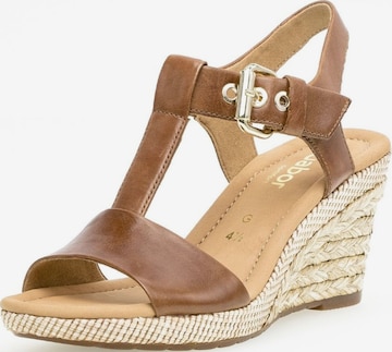 GABOR Sandals in Brown: front