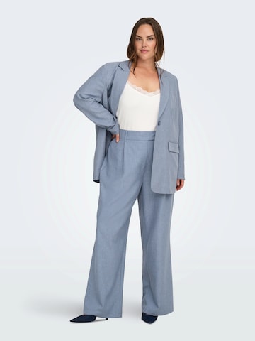 ONLY Carmakoma Wide leg Pleat-Front Pants 'CARLinda' in Blue