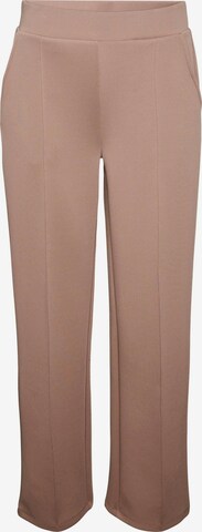 VERO MODA Trousers with creases 'PANNA' in Brown: front