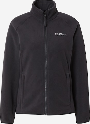 Veste en polaire fonctionnelle 'Moonrise' JACK WOLFSKIN en noir : devant