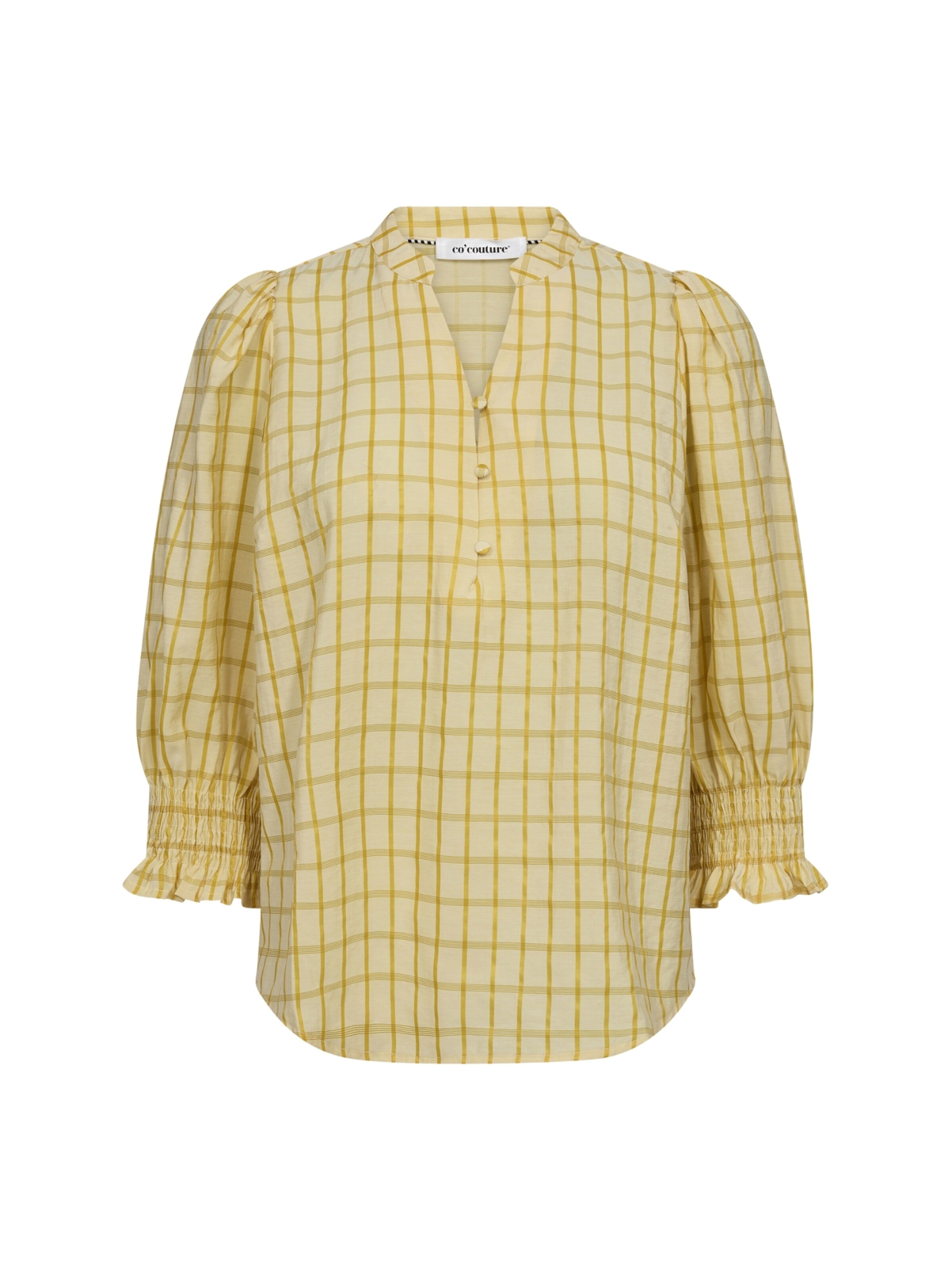 co'couture Blouse 'Check' in Yellow: front