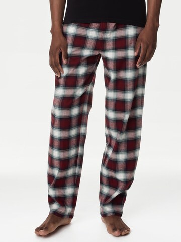 Pantalon de pyjama Marks & Spencer en rouge : devant