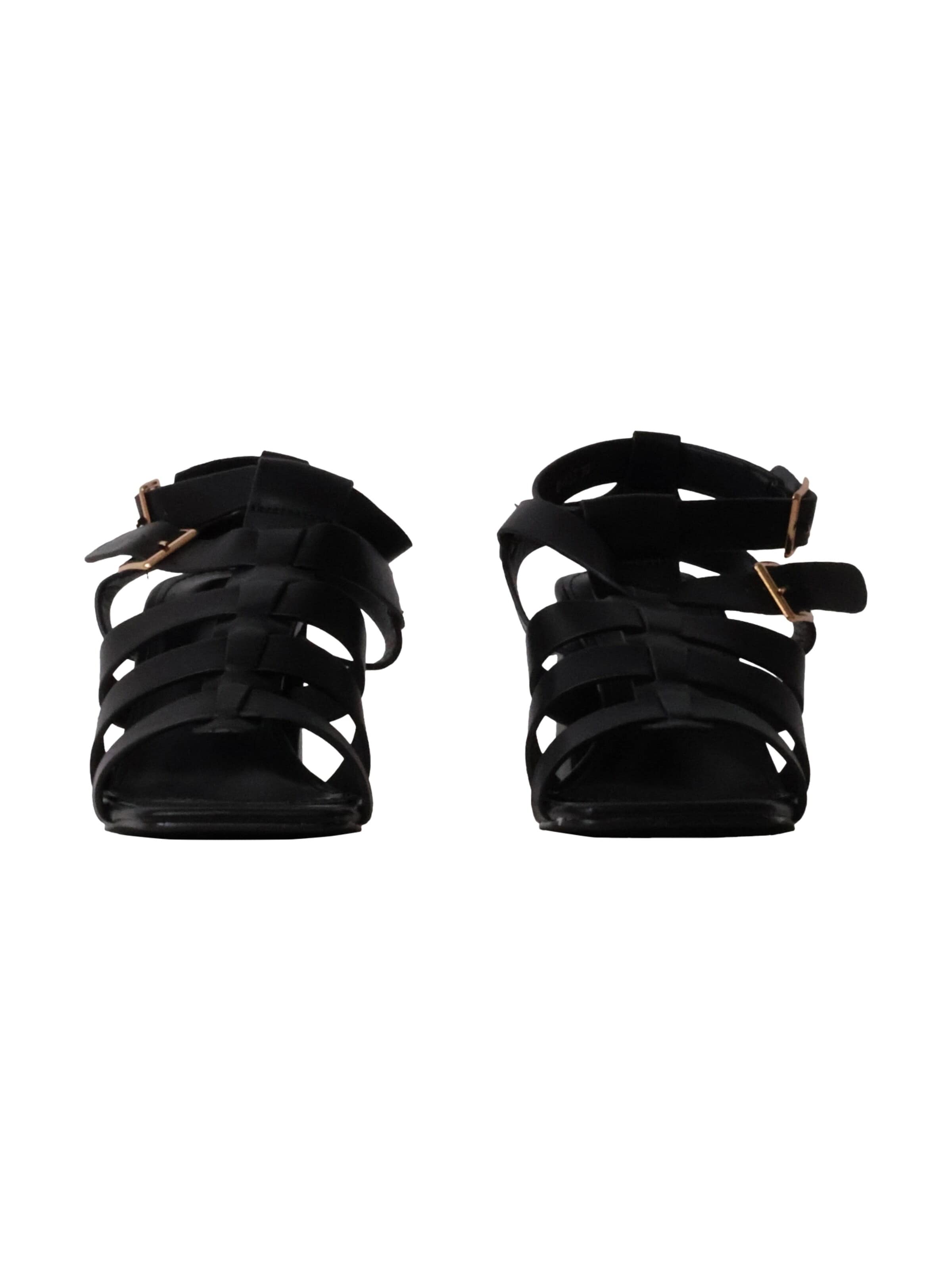 Sandalo 'Bellucci-Sandalen mit Absatz' di Super Mode in nero