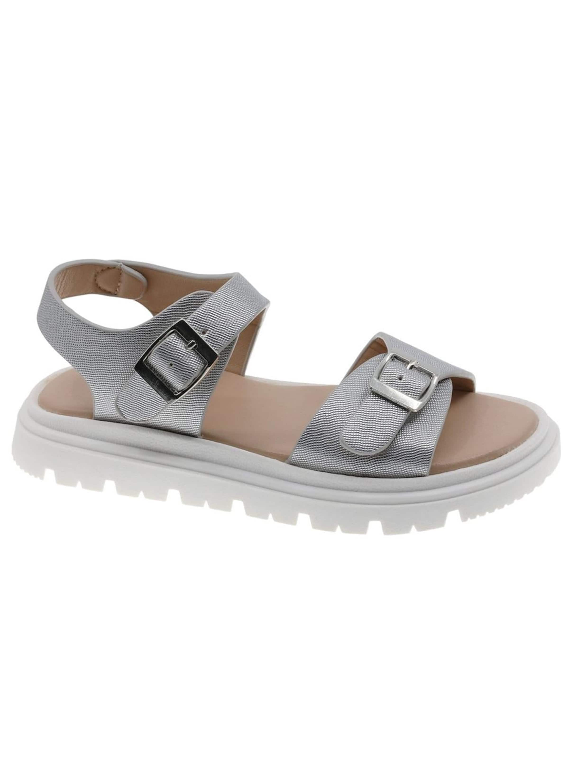 Sandales 'Casual Sandal' Beppi en argent : devant