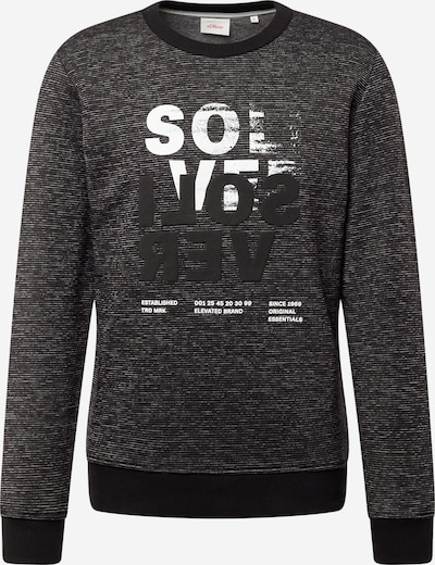 s.Oliver Sweatshirt in Grey / Black / White, Item view