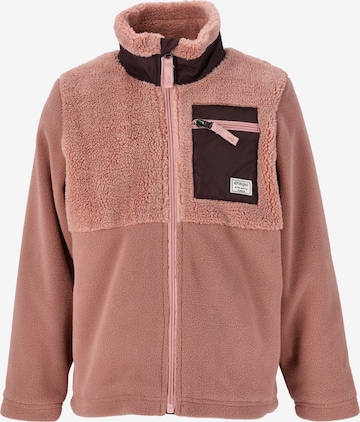 ZigZag Fleece Jacket 'Dundo' in Pink: front
