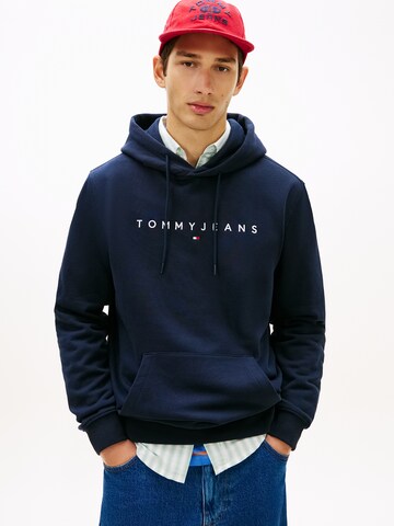 Sweat-shirt Tommy Jeans en bleu : devant