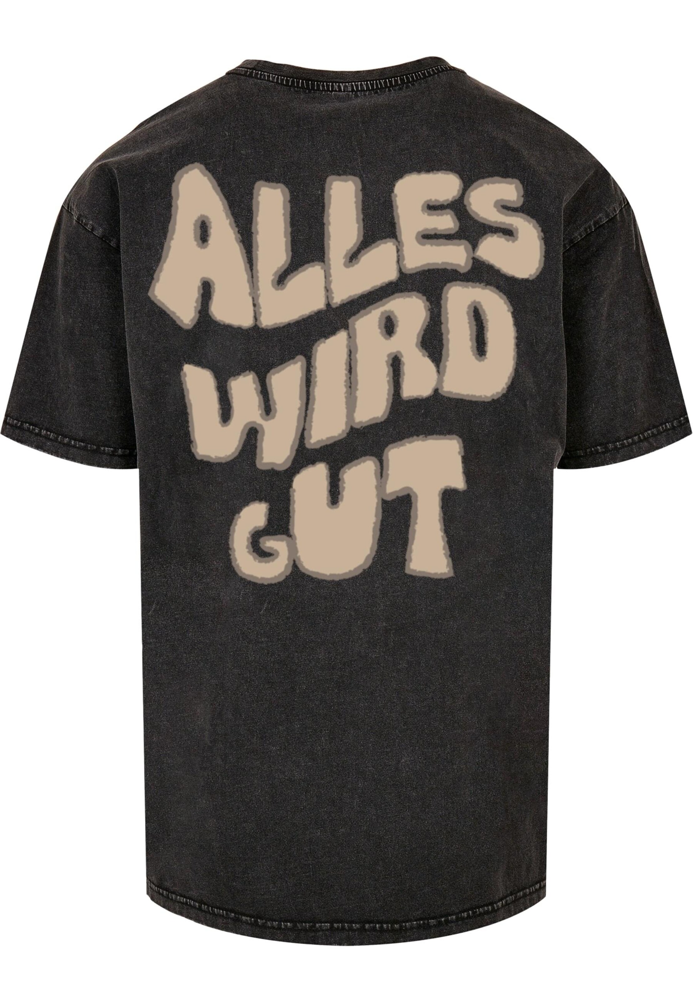 T-Shirt 'Alles Wird Gut' Merchcode en noir
