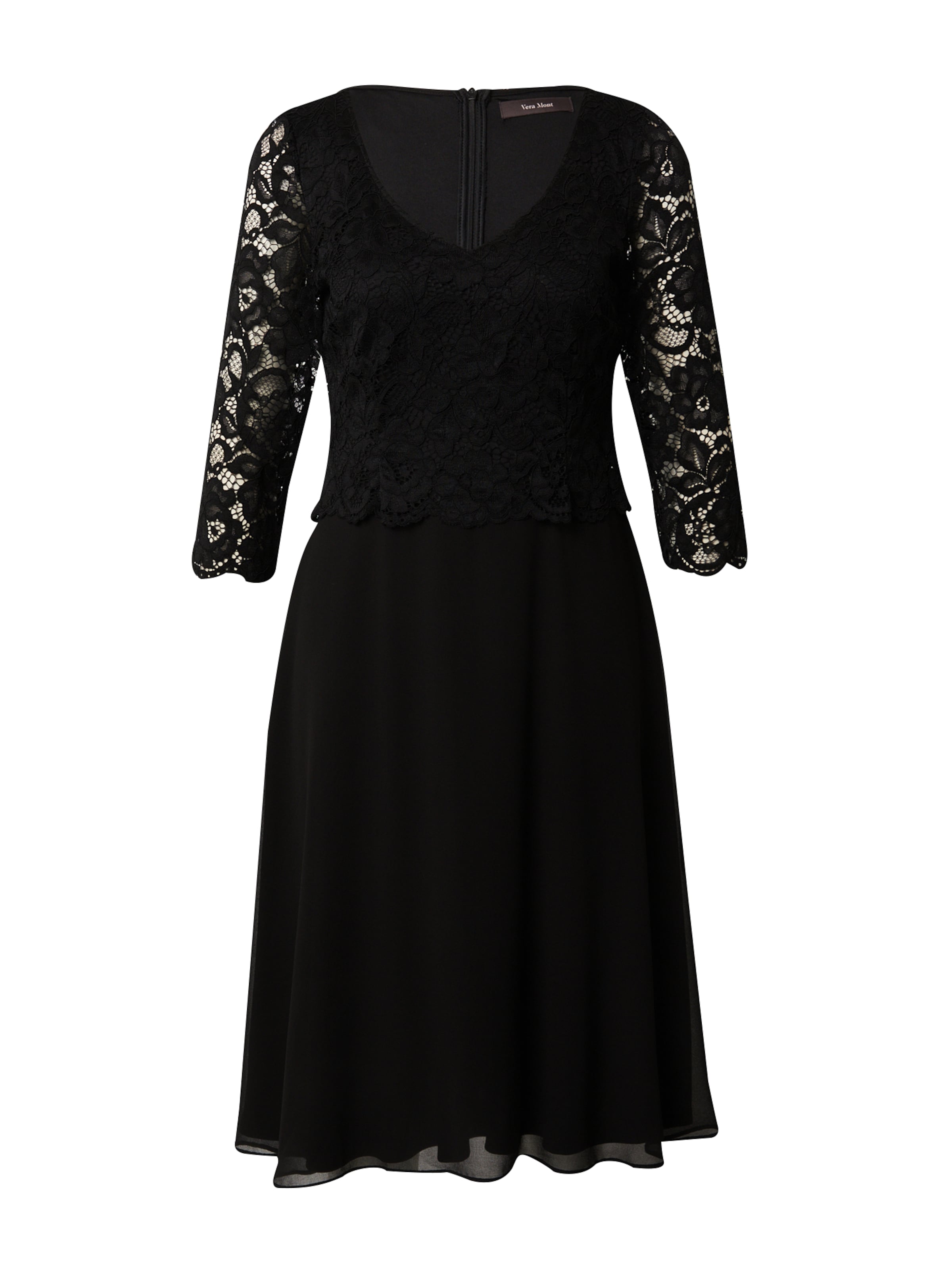 Vera Mont Cocktail Dress in Black: front