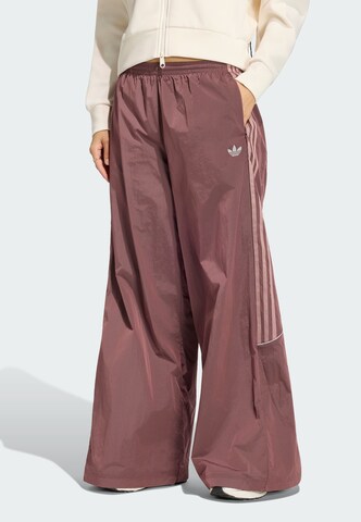 Wide Leg Pantalon 'Teamgeist' ADIDAS ORIGINALS en rouge : devant