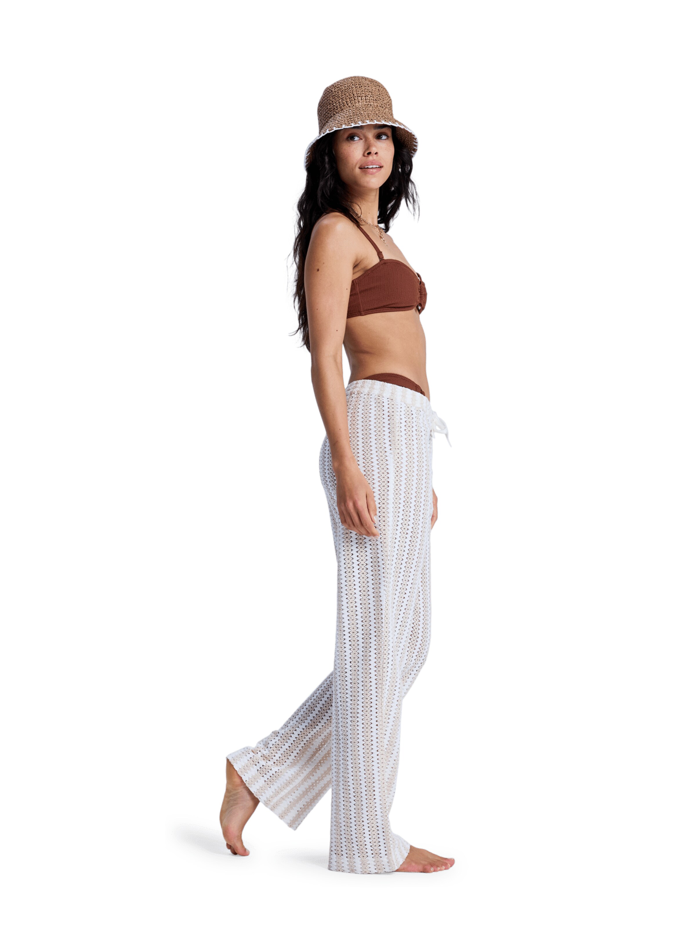 ROXY Regular Pants 'Moana Story' in Beige