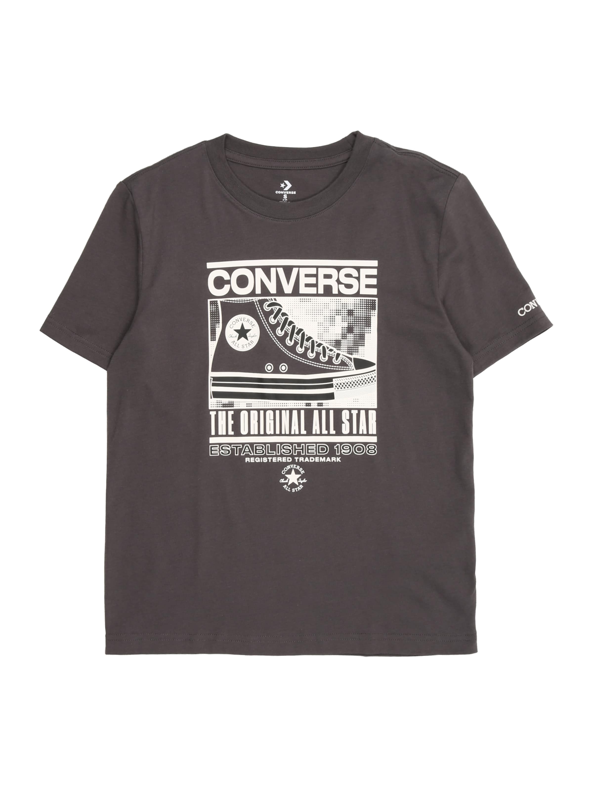 CONVERSE T-Shirt 'Static Background' in Grau: Vorderseite