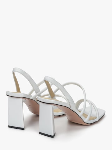 Estro Sandalen met riem '195-301' in Wit