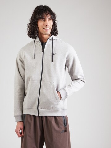 Reebok Sportsweatjacke in Grau: Vorderseite