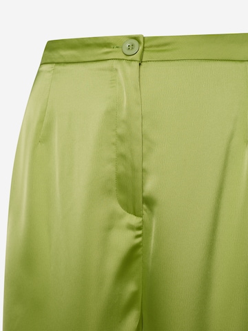 Nasty Gal Plus Wide leg Trousers in Green