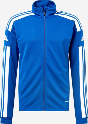 ADIDAS SPORTSWEAR Athletic Zip-Up Hoodie 'Squadra 21' in Blue: front