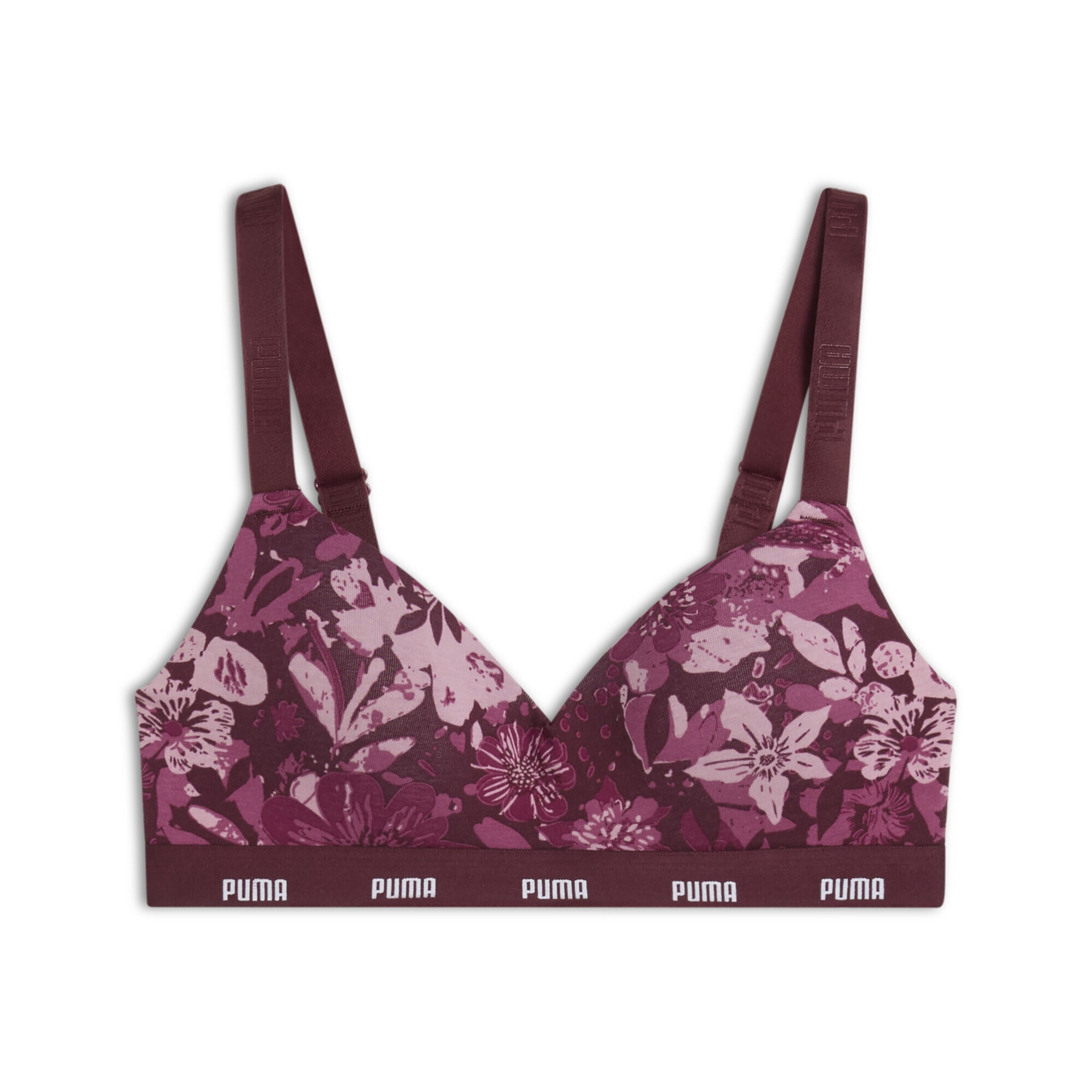 PUMA T-shirt BH in Lila: voorkant