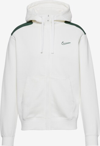 Nike Sportswear Zip-Up Hoodie in White: front