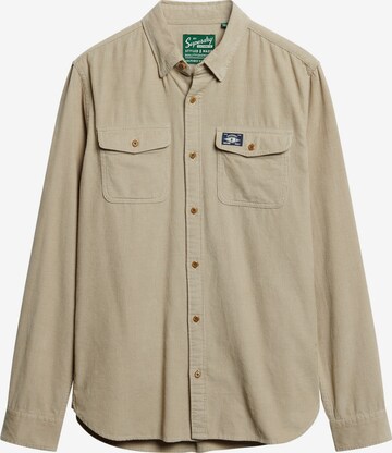 Superdry Regular fit Button Up Shirt 'Trailsman' in Beige: front