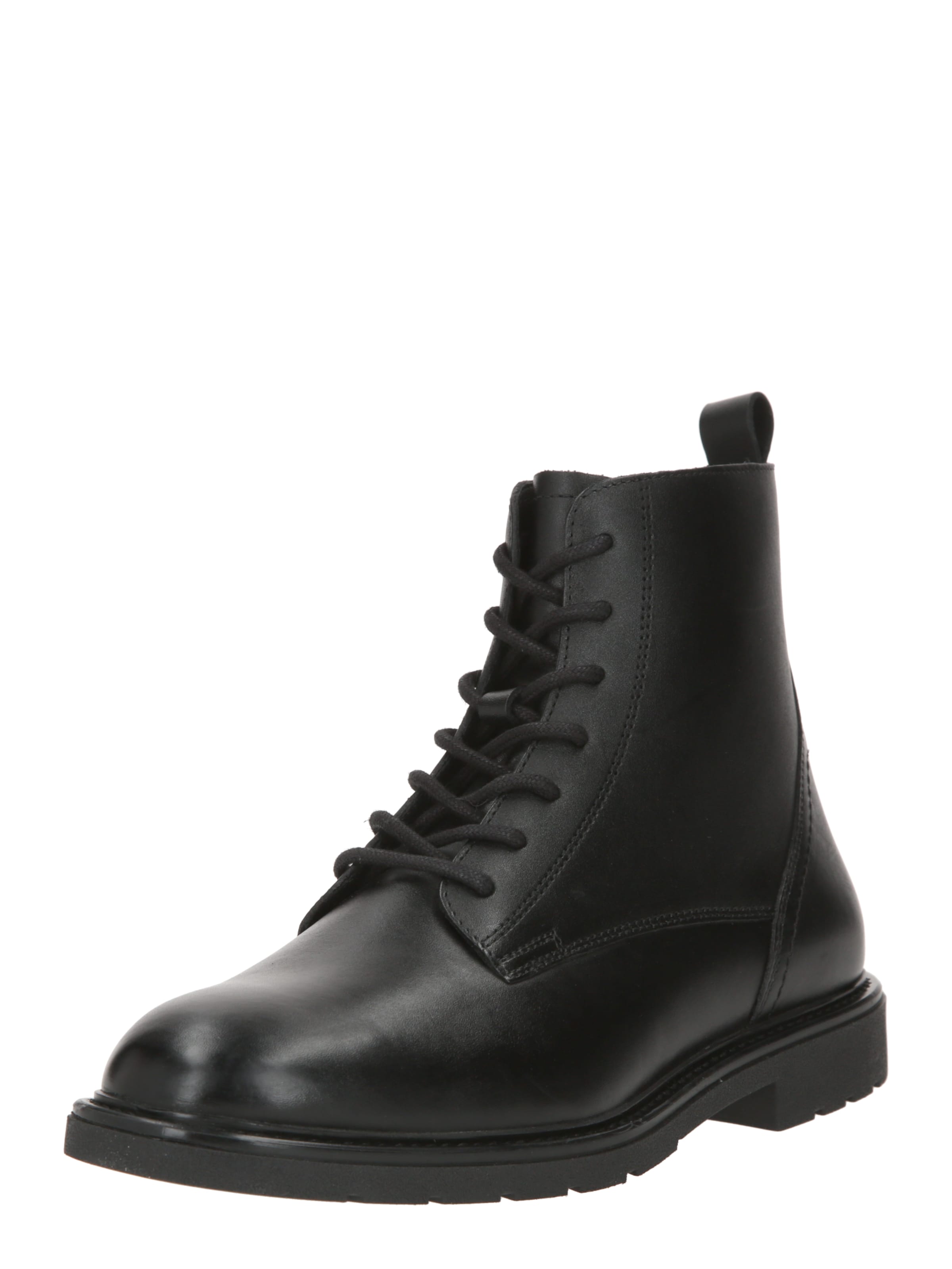 Bocanci cu șireturi de la MARCO TOZZI pe negru: față