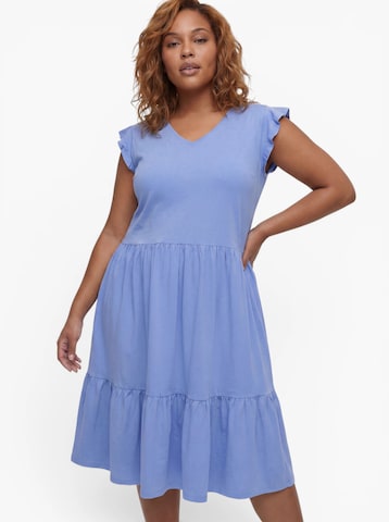 ONLY Carmakoma - Vestido de verano 'CARMAY' en azul: frente