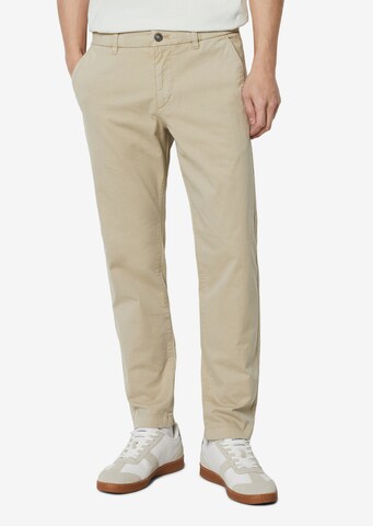 Marc O'Polo Tapered Chino 'Osby' in Beige: voorkant