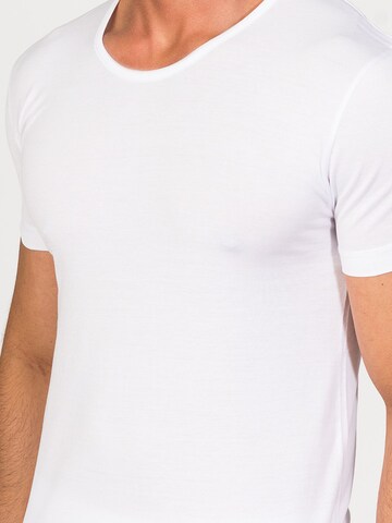 zd ZERO DEFECTS Undershirt 'Crew-neck T-shirt Mercerized Cotton' in White