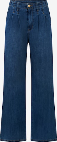 APART Pleated Jeans 'Palazzo' in Blue: front
