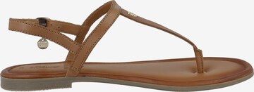 s.Oliver T-Bar Sandals in Brown