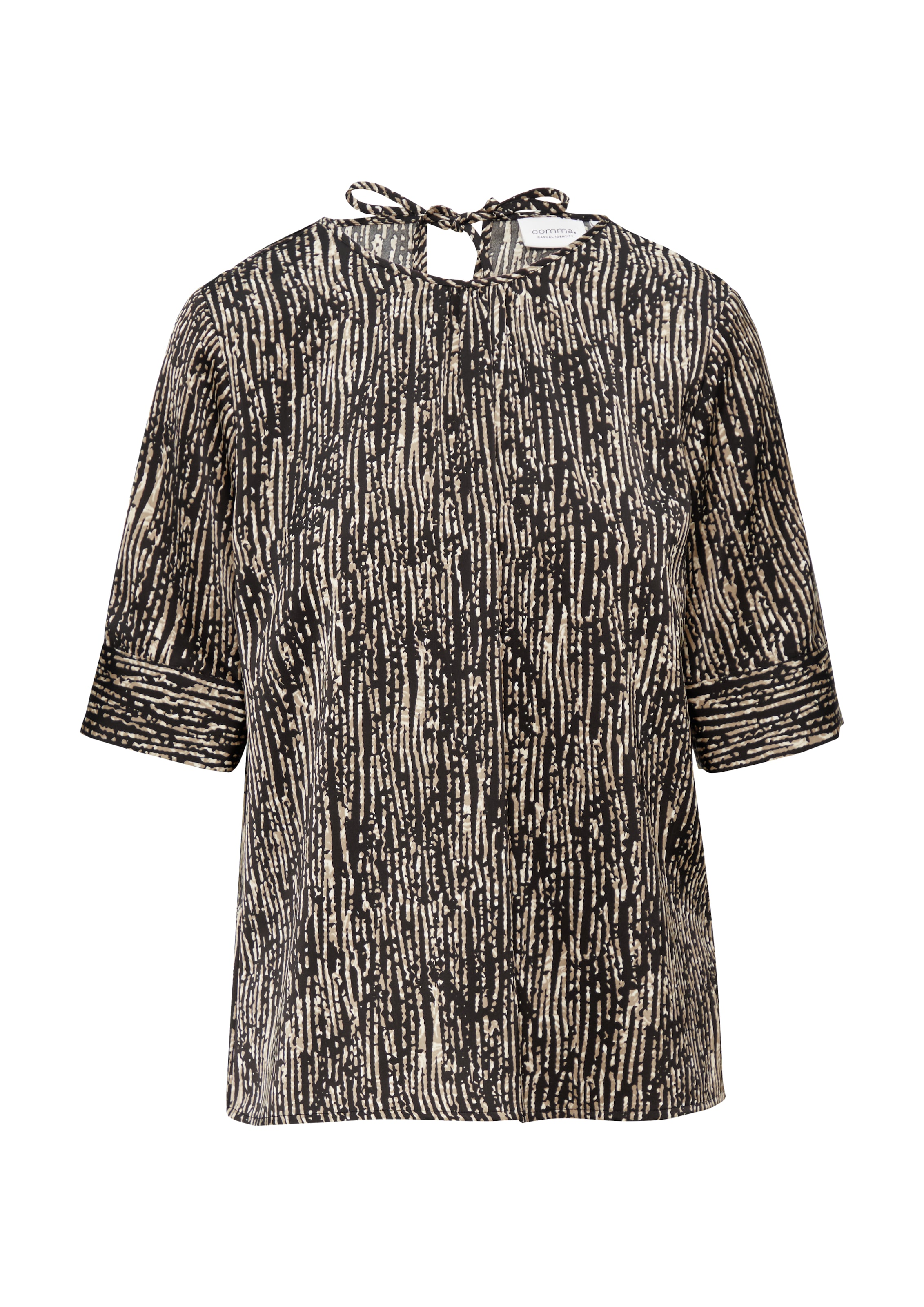 comma casual identity Bluse in Schwarz: Vorderseite