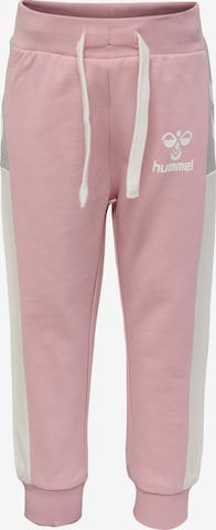 Hummel Tapered Broek 'Skye' in Roze: voorkant