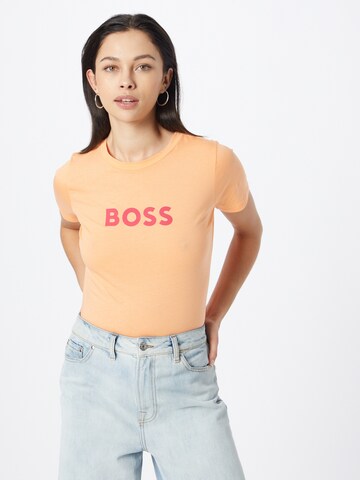 BOSS Orange Shirt 'Elogo' in Orange: front