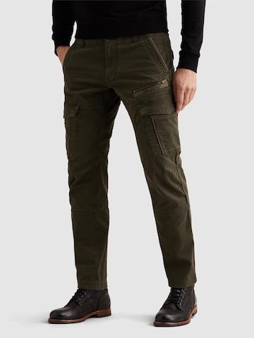 PME Legend Regular Trousers 'Nordrop relaxed fit cargo pants with allover print' in Green