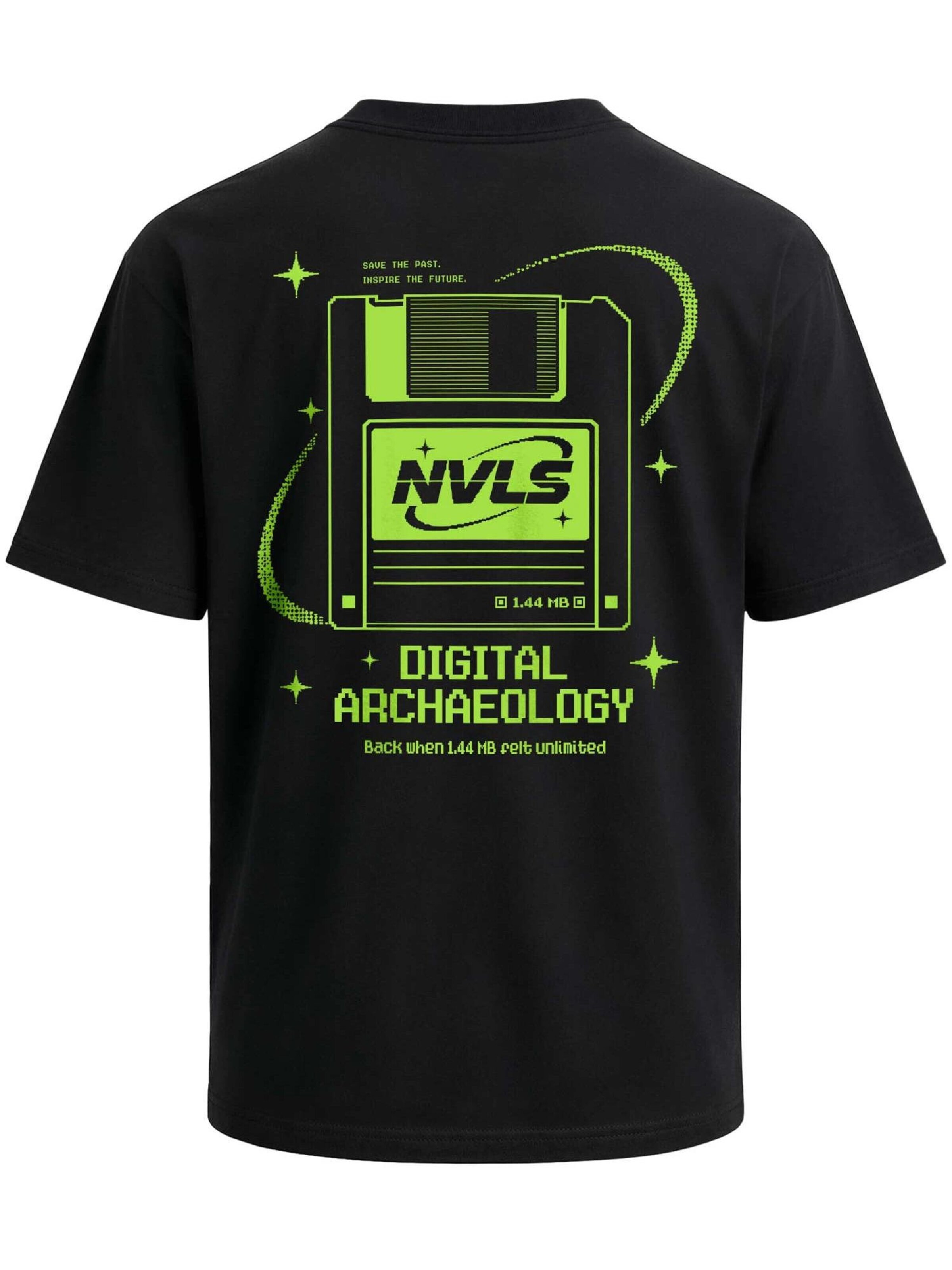 Neverless Shirt 'Digital Archaeology' in Black: front