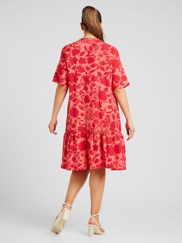 ONLY Carmakoma Платье-рубашка 'URANUS' в Красный